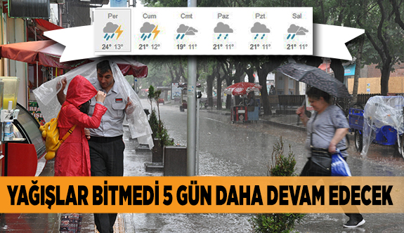 YAĞIŞLAR BİTMEDİ 5 GÜN DAHA DEVAM EDECEK