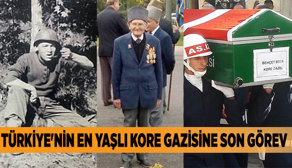 TÜRKİYE'NİN EN YAŞLI KORE GAZİSİNE SON GÖREV