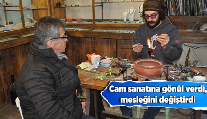 Cam sanatına gönül verdi, mesleğini değiştirdi