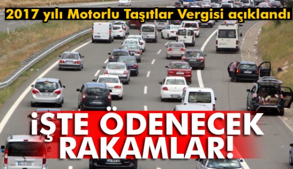 Motorlu taşıt vergisi açıklandı