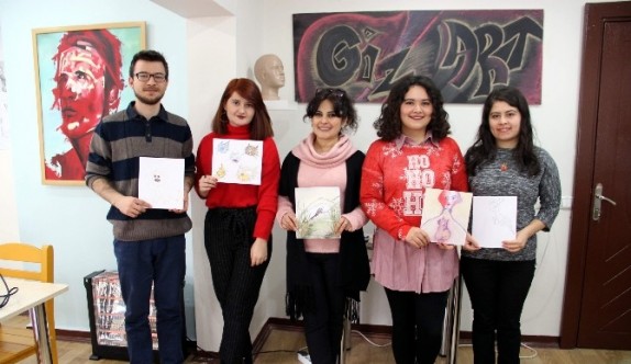 Patili dostları için çizdiler