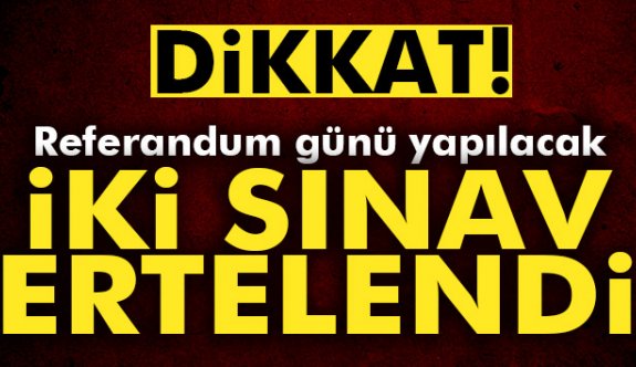 16 Nisan'da sınava girecekler dikkat!