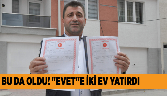 Referandumda ‘Hayır’ çıkarsa 2 dairesini verecek