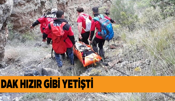 MAHSUR KALAN BİSİTLETÇİYİ DAK KURTARDI
