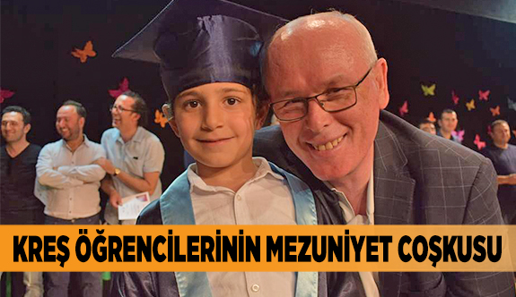 Kreş öğrencilerinin mezuniyet coşkusu