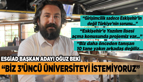 “Girişimcilik sadece Eskişehir’in değil Türkiye’nin sorunu”
