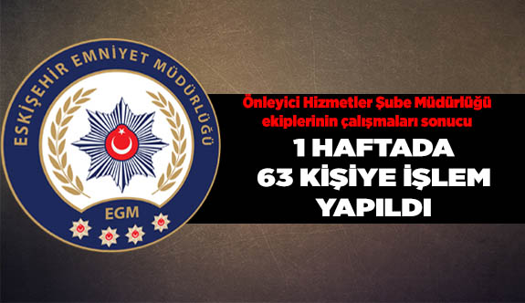 1 HAFTADA 63 KİŞİYE İŞLE YAPILDI