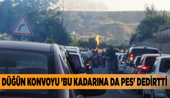 DÜĞÜN KONVOYU 'BU KADARINA DA PES' DEDİRTTİ