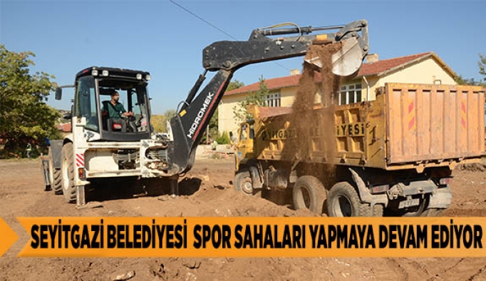 SEYİTGAZİ BELEDİYESİ SPOR SAHALARI YAPMAYA DEVAM EDİYOR