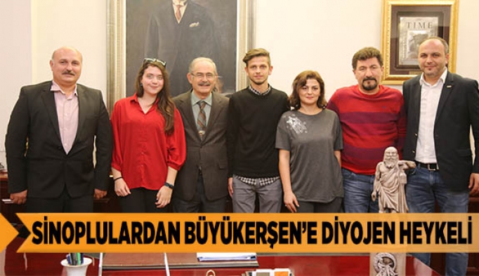 SİNOPLULARDAN BÜYÜKERŞEN’E DİYOJEN HEYKELİ