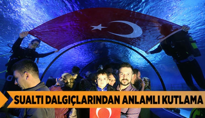 SUALTI DALGIÇLARINDAN ANLAMLI KUTLAMA