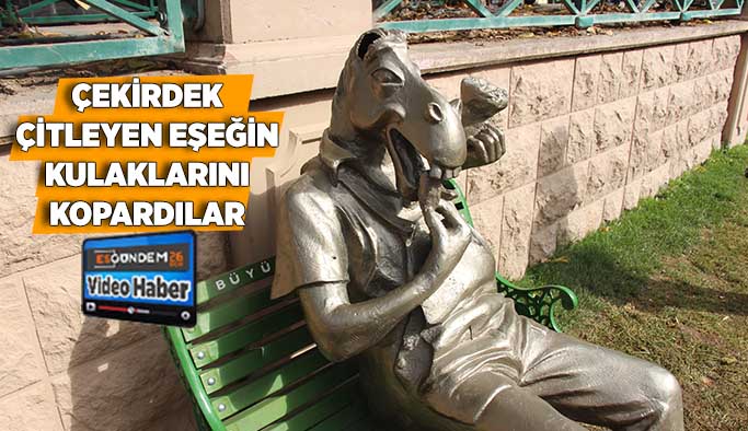 Çekirdek çitleyen eşeğin kulaklarını kopardılar