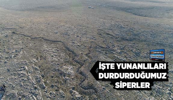Eskişehir’in Çifteler ilçesinde bulunun Kurtuluş Savaşına ait siperler böle görüntülendi