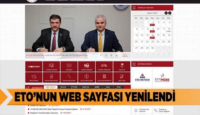 ETO’NUN WEB SAYFASI YENİLENDİ