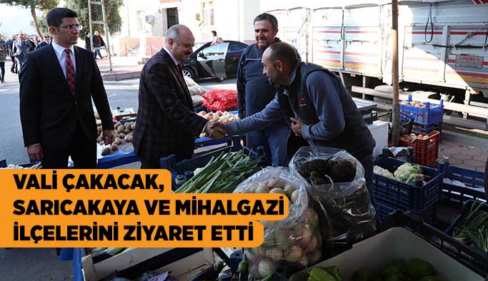 Vali Çakacak, Sarıcakaya ve Mihalgazi ilçelerini ziyaret etti