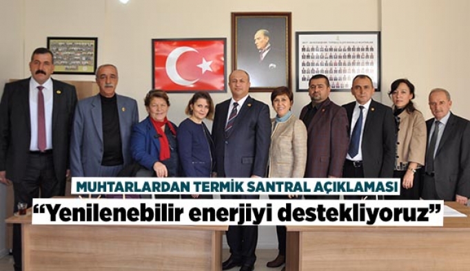 Yenilenebilir enerjiyi destekliyoruz