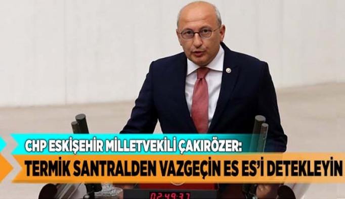 ÇAKIRÖZER: TERMİK SANTRALDEN VAZGEÇİN ES ES’İ DETEKLEYİN