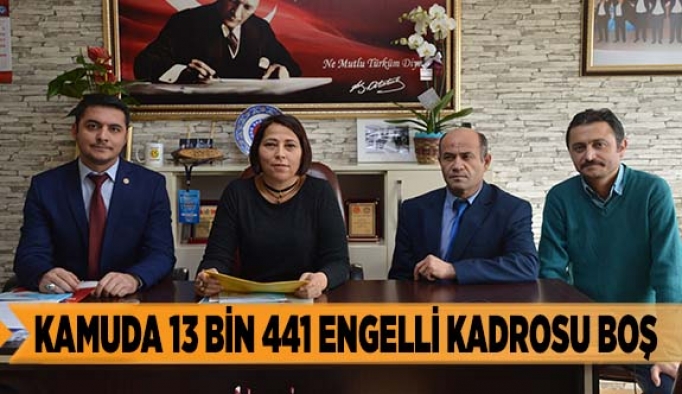 Kamuda 13 bin 441 engelli kadrosu boş