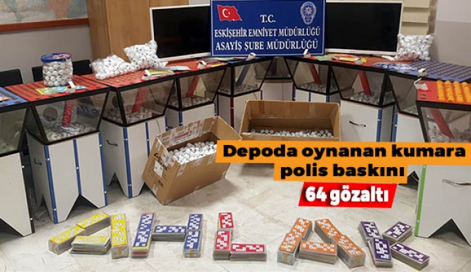 Depoda oynanan kumara polis baskını