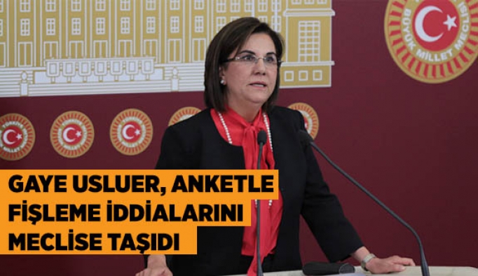 GAYE USLUER, ANKETLE FİŞLEME İDDİALARINI MECLİSE TAŞIDI