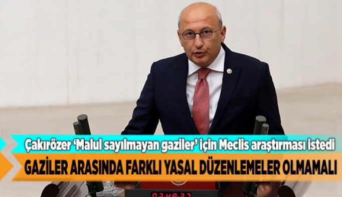 Gaziler arasında farklı yasal düzenlemeler olmamalı