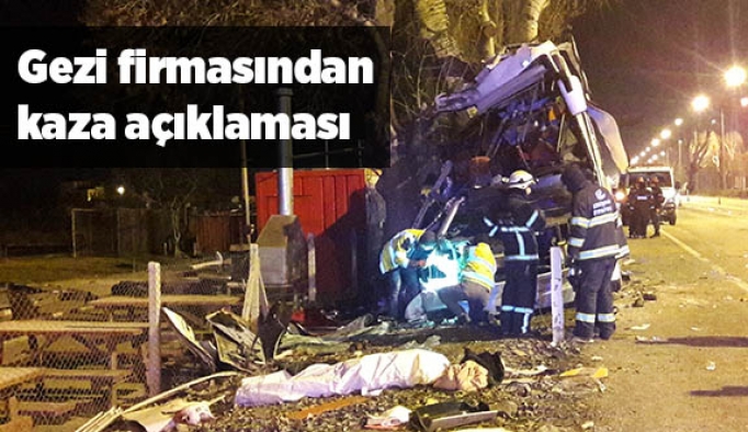 Gezi firmasından kaza açıklaması