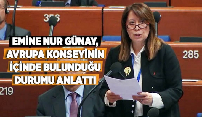 GÜNAY, AVRUPA KONSEYİNİN İÇİNDE BULUNDUĞU DURUMU ANLATTI