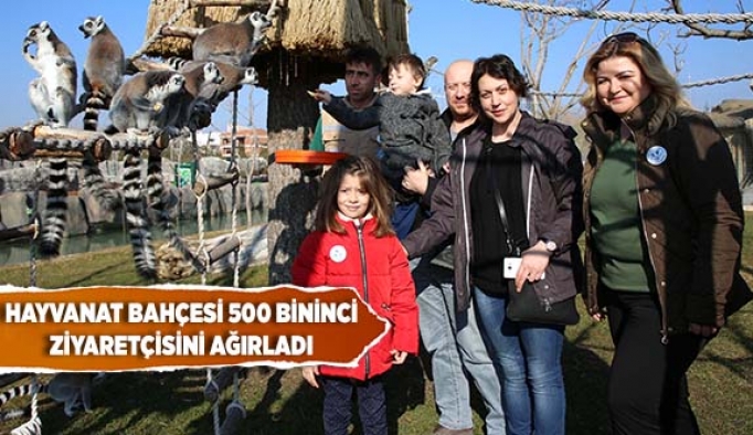 HAYVANAT BAHÇESİ 500 BİNİNCİ ZİYARETÇİSİNİ AĞIRLADI