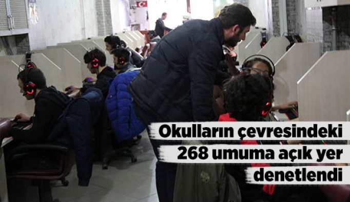 Okulların çevresindeki 268 umuma açık yer denetlendi