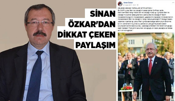 Sinan Özkar'dan dikkat çeken paylaşım