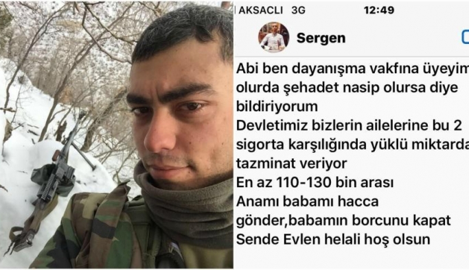 Afrin şehidi Pamukçu'nun duygulandıran vasiyeti