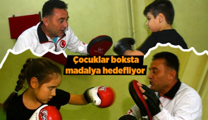 Çocuklar boksta madalya hedefliyor