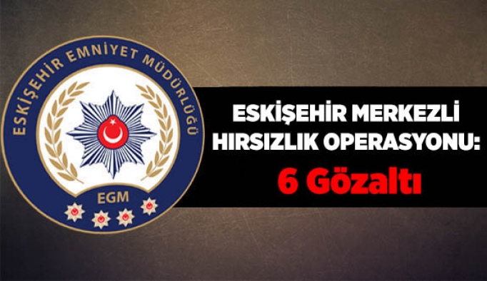Eskişehir merkezli hırsızlık operasyonu: 6 Gözaltı