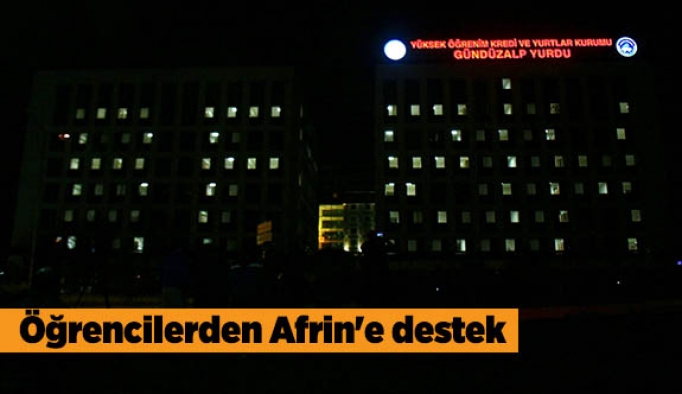 Öğrencilerden Afrin'e destek