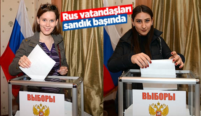 Rus vatandaşları sandık başında