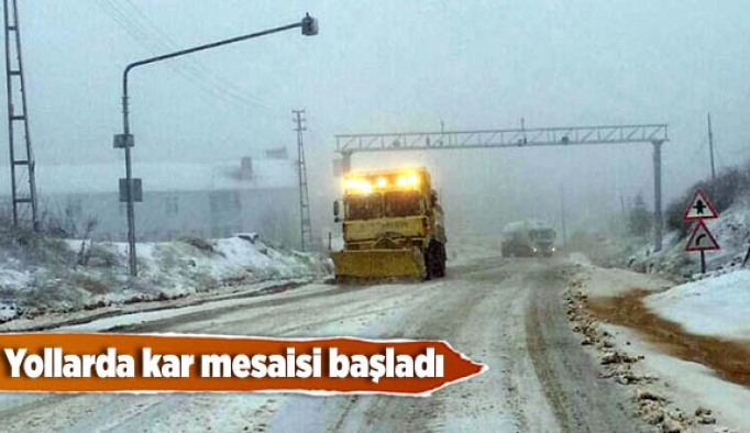 Yollarda kar mesaisi başladı