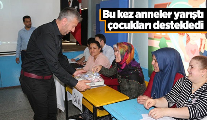 Bu kez anneler yarıştı çocukları destekledi