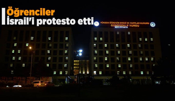 Öğrenciler İsrail'i protesto etti