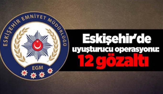 Emniyetten uyuşturucu operasyonu:12 Gözaltı