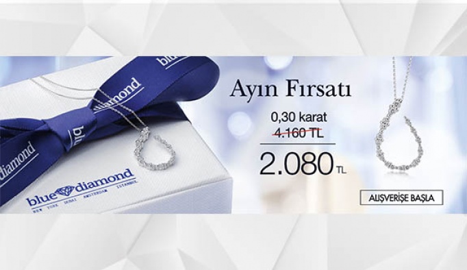 Pırlanta Kolyelerde Blue Diamond İndirimi!