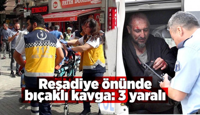 Reşadiye önünde bıçaklı kavga: 3 yaralı