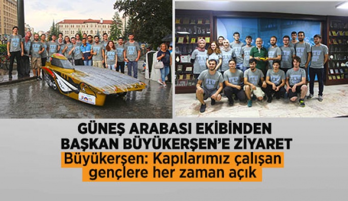 Güneş Arabası ekibinden Başkan Büyükerşen’e ziyaret