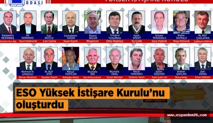 ESO Yüksek İstişare Kurulu’nu oluşturdu