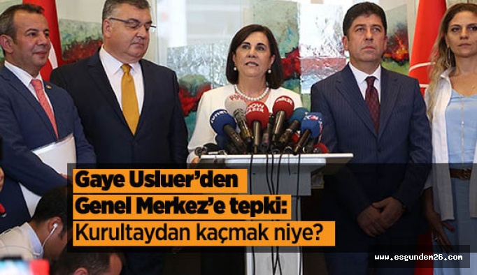 Gaye Usluer’den Genel Merkez’e tepki