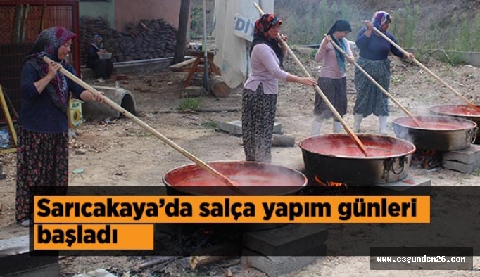 Sarıcakaya’da salça yapım günleri başladı