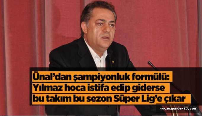 Ünal’dan Büyükerşen’e: İstifa et