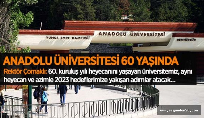 ANADOLU ÜNİVERSİTESİ 60 YAŞINDA