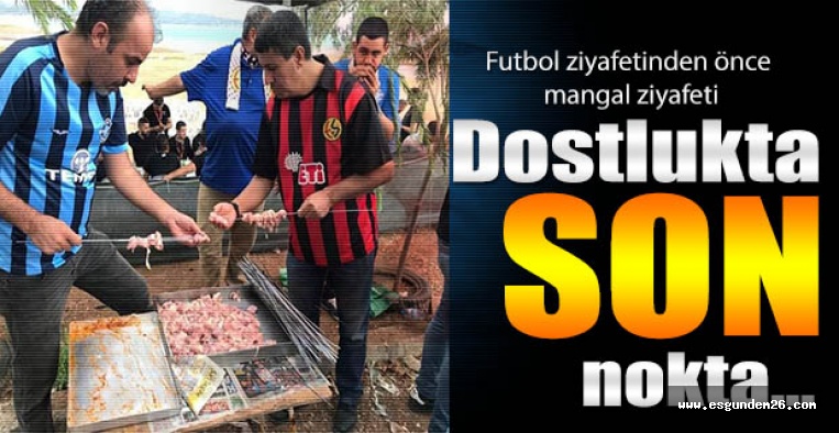 Futbol ziyafetinden önce  mangal ziyafeti