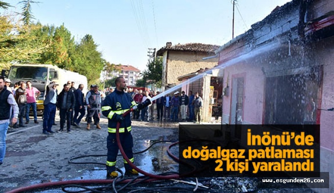 İnönü'de doğalgaz patlaması: Bir ev küle döndü