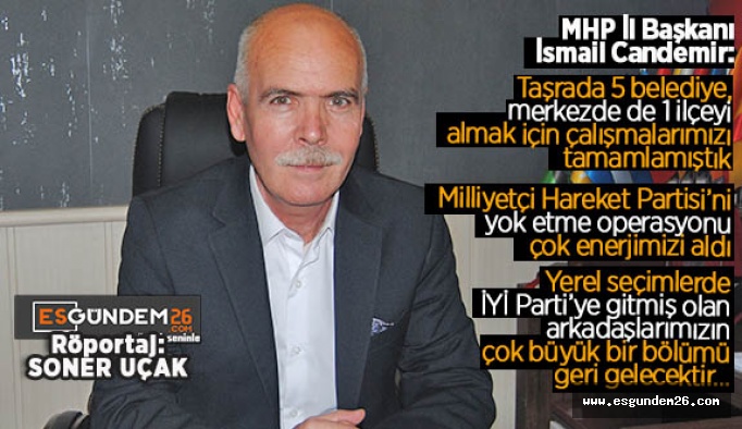 MHP İl Başkanı Candemir: Her şey de AK Parti gibi düşünsek iki ayrı partinin bir anlamı olmaz…
